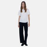 Yerse - 41506_037 - Pantalones fluidos negros de punto con cintura elástica - Mujer