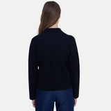 Yerse - 41507_037 - Cárdigan negro de punto con cremallera - Mujer