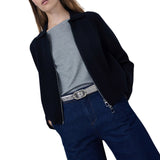 Yerse - 41507_037 - Cárdigan negro de punto con cremallera - Mujer