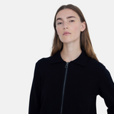 Yerse - 41507_037 - Cárdigan negro de punto con cremallera - Mujer