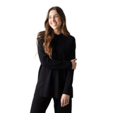 Yerse - 41575_037 - Jersey negro ancho de punto - Mujer