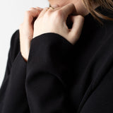 Yerse - 41575_037 - Jersey negro ancho de punto - Mujer