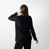 Yerse - 41575_037 - Jersey negro ancho de punto - Mujer