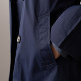 Yerse - 41624_055 - Gabardina impermeable midi azul oscuro - Mujer
