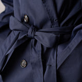 Yerse - 41624_055 - Gabardina impermeable midi azul oscuro - Mujer