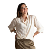 Yerse - 41831_002 - Camisa fluida de cuello mao 100% viscosa - Mujer