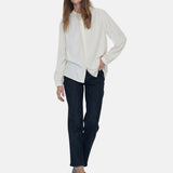 Yerse - 41831_002 - Camisa fluida de cuello mao 100% viscosa - Mujer