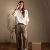 Yerse - 41831_002 - Camisa fluida de cuello mao 100% viscosa - Mujer