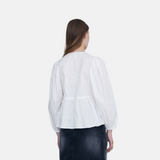 Yerse - 41839_001 - Camisa de manga larga abullonada 100% algodón orgánico - Mujer