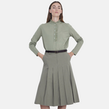 Yerse - 41846_024 - Falda midi plisada con bolsillos y forro - Mujer