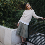 Yerse - 41846_024 - Falda midi plisada con bolsillos y forro - Mujer