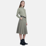 Yerse - 41846_024 - Falda midi plisada con bolsillos y forro - Mujer