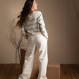Yerse - 41851_002 – Pantalón vaquero ancho wide leg 100% algodón orgánico- Mujer