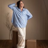 Yerse - 41851_002 – Pantalón vaquero ancho wide leg 100% algodón orgánico- Mujer