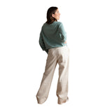 Yerse - 41851_002 – Pantalón vaquero ancho wide leg 100% algodón orgánico- Mujer