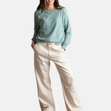 Yerse - 41851_002 – Pantalón vaquero ancho wide leg 100% algodón orgánico- Mujer