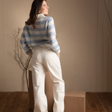 Yerse - 41851_002 – Pantalón vaquero ancho wide leg 100% algodón orgánico- Mujer