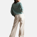 Yerse - 41851_002 – Pantalón vaquero ancho wide leg 100% algodón orgánico- Mujer