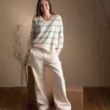 Yerse - 41851_002 – Pantalón vaquero ancho wide leg 100% algodón orgánico- Mujer