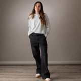 Yerse - 41851_036 – Pantalón vaquero wide leg 100% algodón orgánico - Mujer