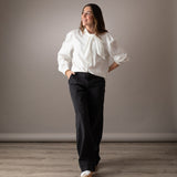 Yerse - 41851_036 – Pantalón vaquero wide leg 100% algodón orgánico - Mujer