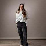 Yerse - 41851_036 – Pantalón vaquero wide leg 100% algodón orgánico - Mujer