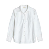 Yerse - 41879_001 - Camisa de manga larga 100% algodón orgánico con bajo asimétrico - Mujer