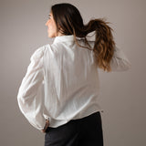 Yerse - 41889_002 - Camisa con lazada de manga larga abullonada 100% algodón- Mujer
