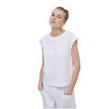 Yerse - 42019_001 - Camiseta sin mangas con bordado en los hombros - Mujer