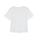 Yerse - 42036_001 - Camiseta de manga corta con fruncidos delanteros y bajos en voile - Mujer