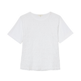 Yerse - 42036_001 - Camiseta de manga corta con fruncidos delanteros y bajos en voile - Mujer