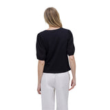 Yerse - 42037_037 - Camiseta de mangas cortas abullonadas y fruncido y volante delantero - Mujer
