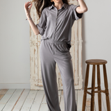 Yerse - 42111_007 - Pantalones fluidos de punto con cintura elástica y bolsillos - Mujer