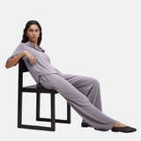 Yerse - 42111_007 - Pantalones fluidos de punto con cintura elástica y bolsillos - Mujer