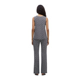 Yerse - 42121_237 - Pantalones flare de viscosa con tiro medio y cintura elástica - Mujer