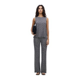 Yerse - 42121_237 - Pantalones flare de viscosa con tiro medio y cintura elástica - Mujer
