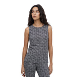 Yerse - 42123_237 - Top de viscosa con estampado geométrico - Mujer
