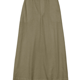 Yerse - 42217_025 - Falda midi de algodón flamé con cintura elástica y bolsillos - Mujer