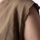 Yerse - 42218_025 - Camisa sin mangas de algodón y lino con cuello mao - Mujer
