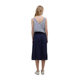 Yerse - 42223_055 - Falda midi de punto de algodón con cintura elástica y bolsillos - Mujer