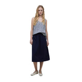 Yerse - 42223_055 - Falda midi de punto de algodón con cintura elástica y bolsillos - Mujer