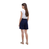 Yerse - 42322_055 - Shorts de algodón con bolsillos de plastrón y cintura ajustable - Mujer