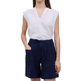 Yerse - 42322_055 - Shorts de algodón con bolsillos de plastrón y cintura ajustable - Mujer