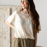 Yerse - 42505_002 - Jersey de manga corta 100% lana merino - Mujer