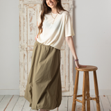 Yerse - 42505_002 - Jersey de manga corta 100% lana merino - Mujer