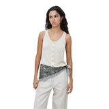 Yerse - 42510_003 - Top con botones y escote redondo - Mujer