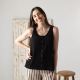 Yerse - 42510_037 - Top con botones y escote redondo - Mujer