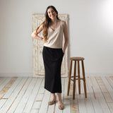 Yerse - 42516_005 Top de tirantes anchos con escote de pico - Mujer