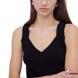 Yerse - 42516_037 Top de tirantes anchos con escote de pico - Mujer