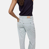 Yerse - 42519_055 - Top de algodón y lino con bajo acanalado - Mujer